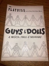 Vintage Playbill Guys &amp; Dolls 46th Street Theatre 1951 Alda Blaine Levene