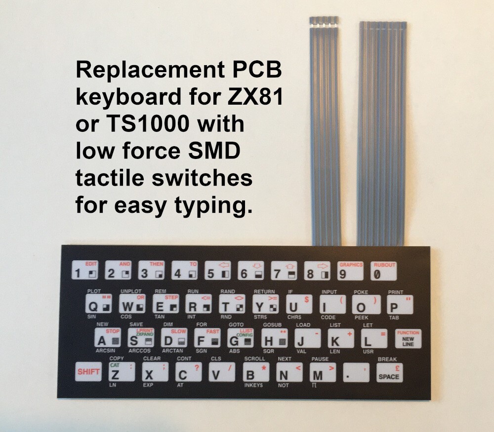 Upgrade / Replacement SINCLAIR ZX81 / TIMEX TS1000 Keyboard with