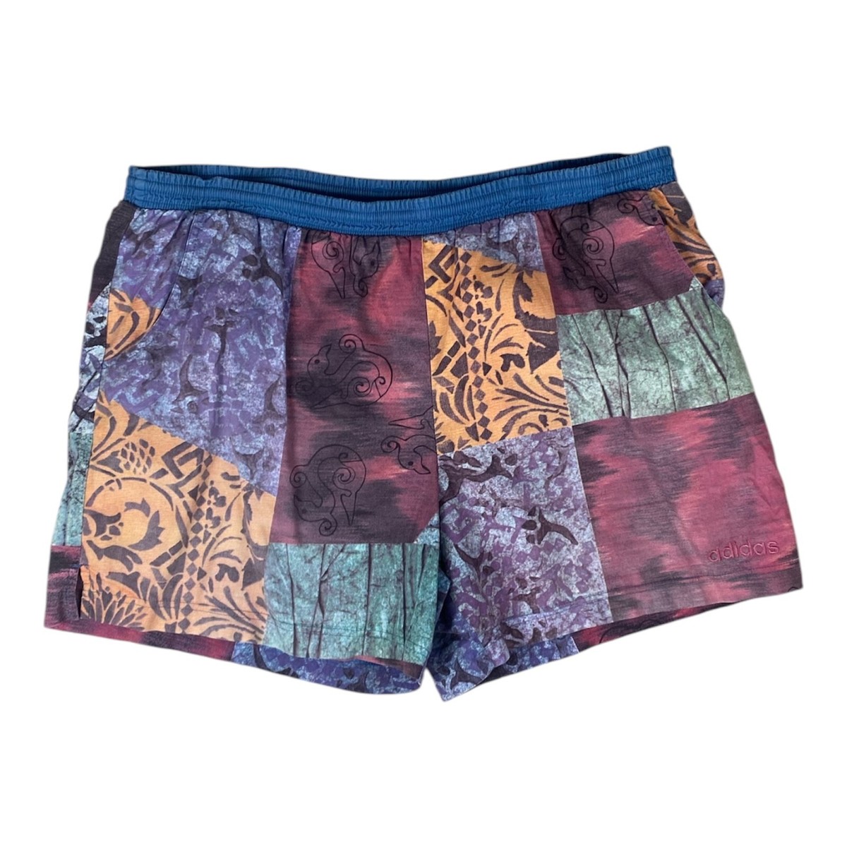 ADIDAS Vintage Crazy Pattern Bermuda Shorts 3XL 42 80s/90s Funky