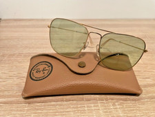 VINTAGE Ray-Ban Changeable Green Aviator Sunglasses with Case