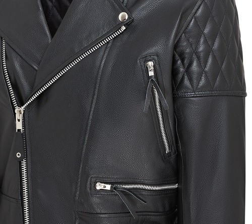 Men's Black Biker Leather Jacket Cowhide Brando Stylish Casual Motorcycle Jacket - Picture 6 of 9