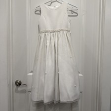 Cinderella Communion Flower Girl Dress White Size 10 - Excellent Condition