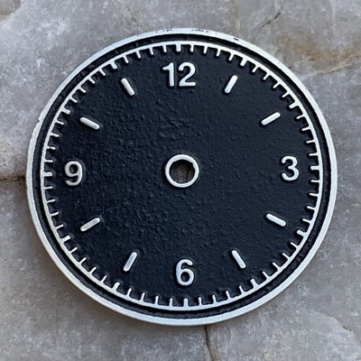 PL - Ø 28,5 mm watch dial, hand made, deeply engraved, silver brass enamel