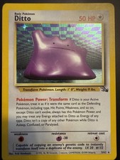 Ditto Holo 3/62 Vintage Fossil Set Unlimited WOTC HOLO Pokemon Card MP/HP 🫠💜 on eBay