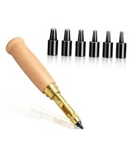 - Adjustable Leather Hole Punching Tool, 6 Sizes 1.5-4mm , Japanese Style