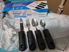 Adaptive Utensils 4pcs for Hand Tremors,Elderly, Arthritis...