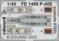 Eduard Accessories FE1498 - 1:48 P-40E Seatbelts Steel Eduard - Neu