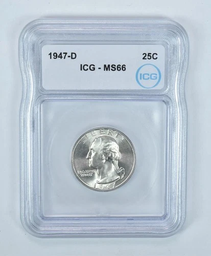 1947-D Washington Quarter MS66 ICG *3857