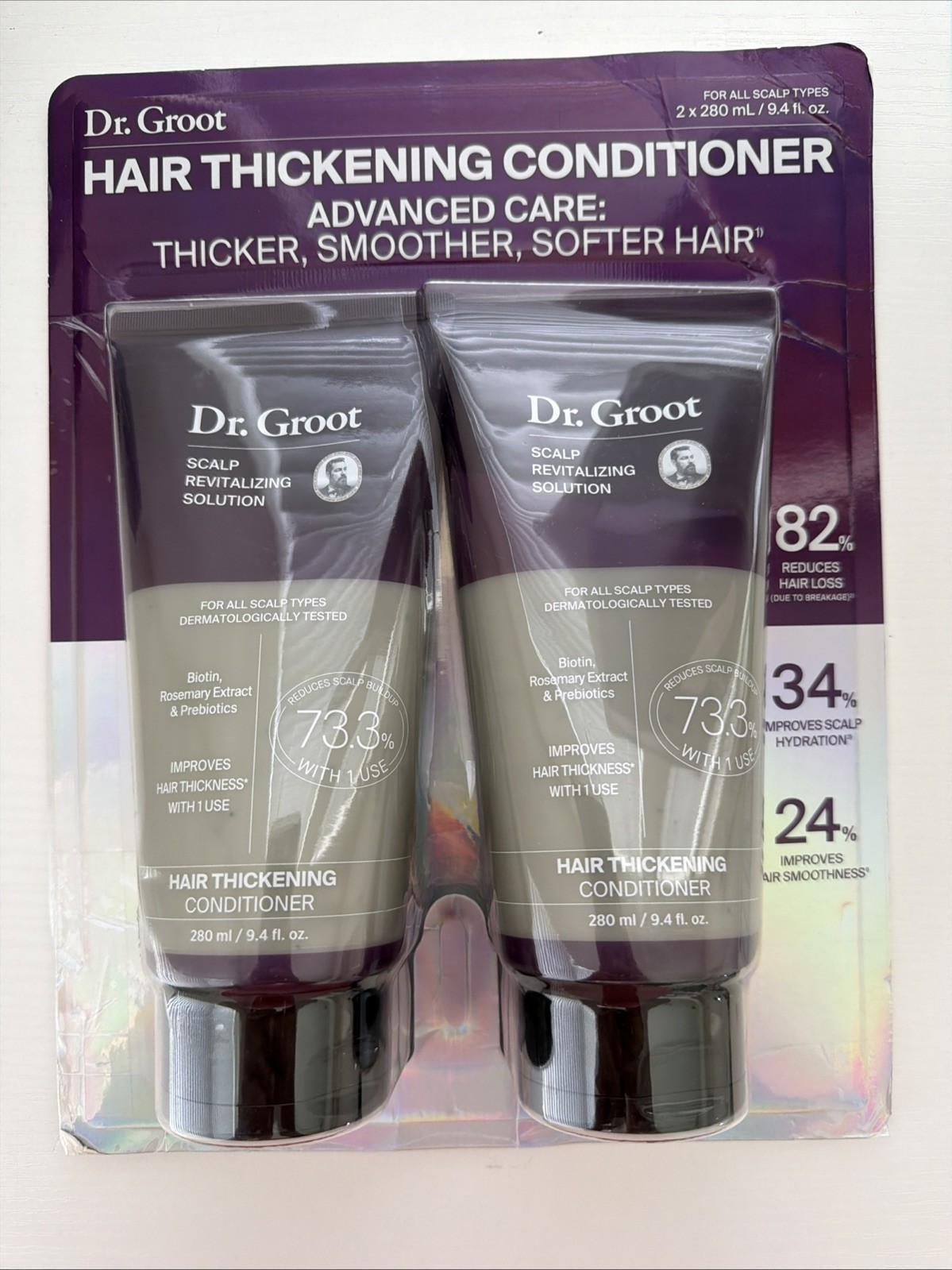 Dr. Groot Hair Thickening Conditioner 2pk Advanced Care Scalp Revitalizing 9.4oz