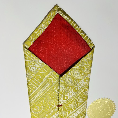 Christian Lacroix Highlighter Yellow&Silver Silk Tie 58x3.75” LNWOT - Picture 3 of 12
