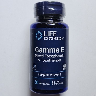 Life Extension Gamma E Dietary Supplements - 60 Softgels. Exp 12/2027