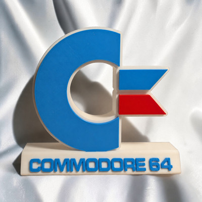 Commodore 64 Logo 3D Aufsteller C64 Retro Gaming Deko NEU