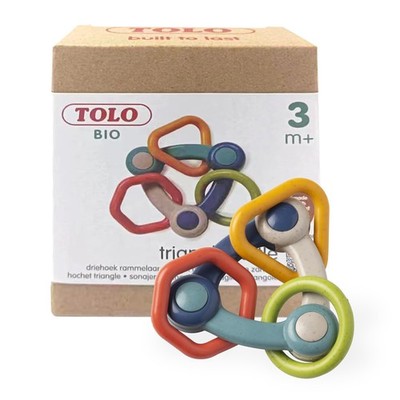 Tolo Triangle Rattle | Interactive Toy for Babies 3+ Months | 