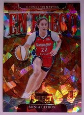 2025 Panini WNBA SONIA CITRON En Fuego Rookie Insert #7 (Cracked Ice) Mystics