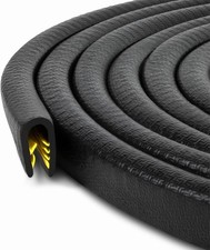Edge Trim Black Large U Height 0.656" U Height x 0.039"-0.178" Grip Range 33