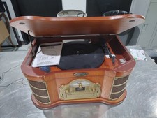 PylePro Vintage PTCDS2UI Nostalgia Music System Brown Untested - Fair