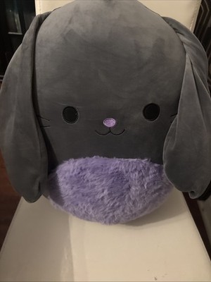 RARE 16  Linden Bunny Black &Fuzzy Purple belly SQUISHMALLOW 2026 Easter NWOT