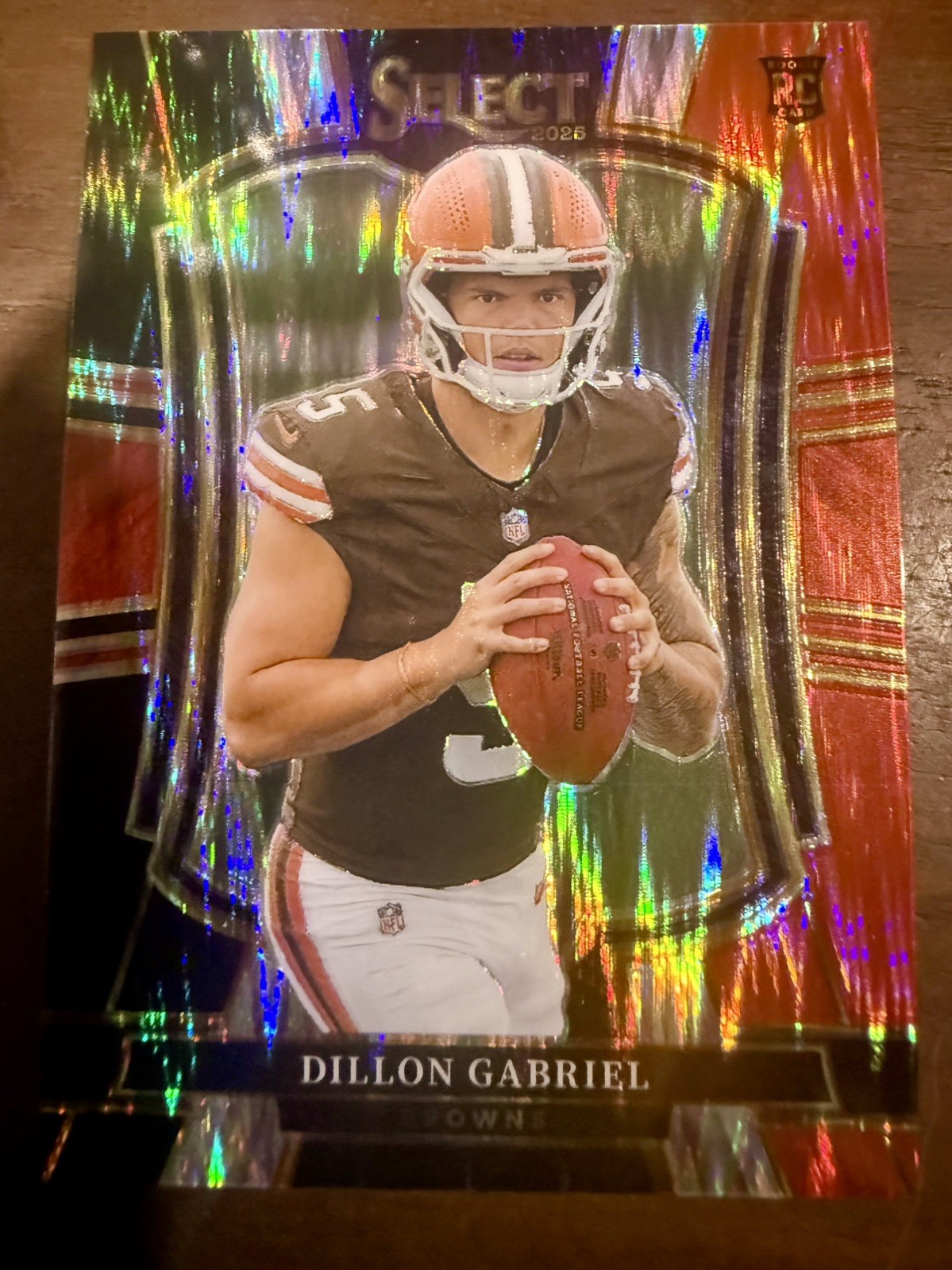 2025 Panini Select DILLON GABRIEL Premier Black & Red Shock Prizm Browns #154