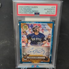 Topps Gypsy Queen 2022 Cal Raleigh Indigo /150 PSA Auth Auto 10 Pop 1