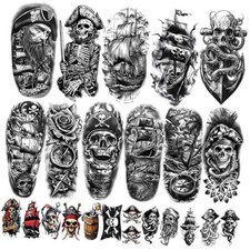 77 Sheets Pirate Temporary Tattoos Adult Kids Pirate Accessories Pirate Tattoo