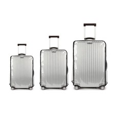 3-Pieces Luggage Cover Protectors Clear PVC Suitcase Cover Set Suitcase Cover...