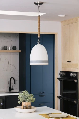 Hinkley Lighting 3364 Brass/Navy Nash Single Light 10"W Pendant - Picture 2 of 12