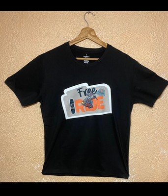 Free Ride Wild Ride Skate T-Shirt Design Baumwolle Board Freestyle