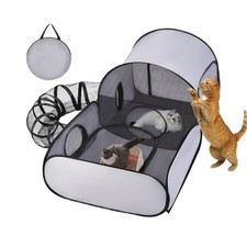 Cat Play Pen Dog Playpen Cat House Tent Foldable Enclosure House
