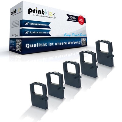 5x Premium Schriftbänder für OKI 52102001 / ML 182 Nylon Band - Easy Print Serie
