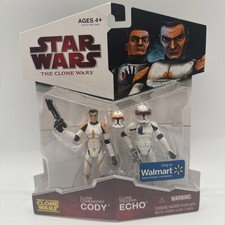 2009 Hasbro Star Wars Clone Wars Commander Cody Trooper Echo Figures Sealed