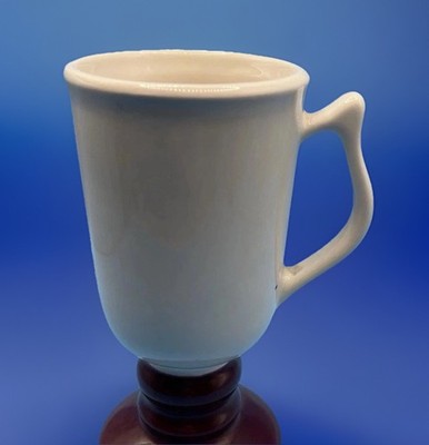 Vintage Hall Two Tone Irish Coffee Mugs #1272 Burgundy Red  Base Cup Footed