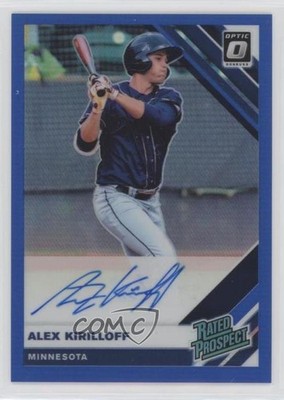 2019 Panini Donruss Optic Blue Prizm 6/75 Alex Kirilloff #RPS-AK Auto uk2