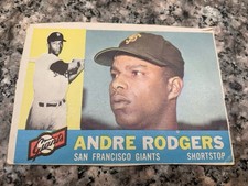 1960 TOPPS #431 ANDRE RODGERS • BLANK BACK PROOF SAMPLE • Hand Cut