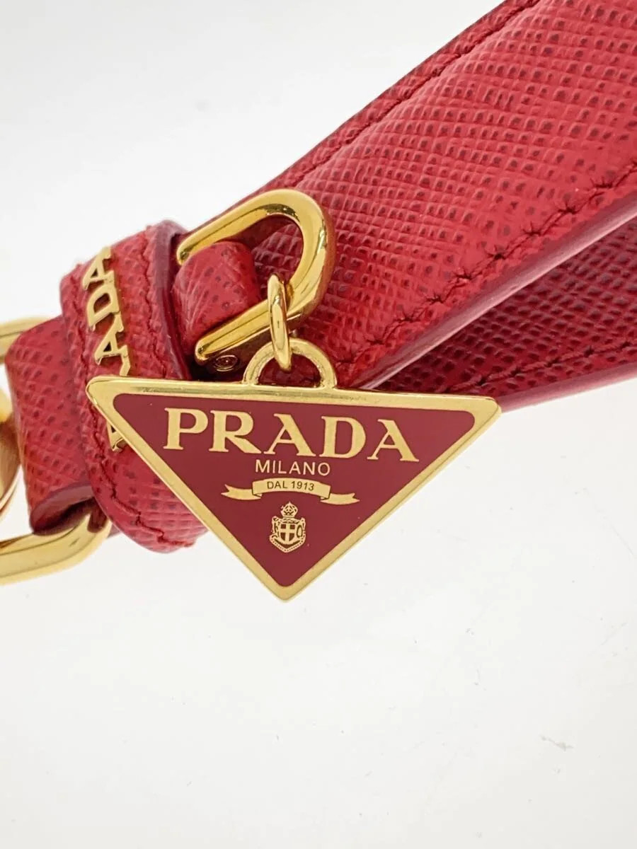 PRADA Leather Keychain, Red, Solid Color, Women's… - image 3
