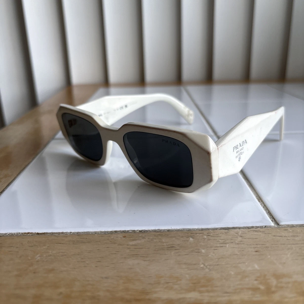 PRADA White Designer Sunglasses for Women for sale | eBay