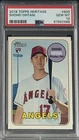 Shohei Ohtani, Rookie Card (RC), 2018 Topps Heritage #600, PSA 10 GEM MINT
