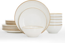 Jupiter Service De Vaisselle 18 Pièces Pour 6, Assiettes, Blanc