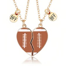 Friendship Necklace Best Friend Necklace Gifts Matching Football BFF Necklaces f