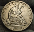 1868-S seated liberty half dollar