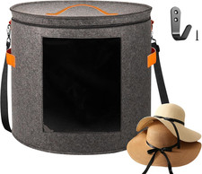 Oversized Hat Storage Box for Women  Men  19" D X 17" H Cowboy Hat Boxes with 1
