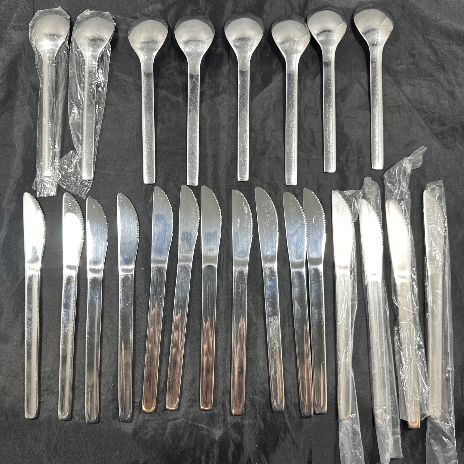 23 Pc Lot American West Airlines Spoons Spoon Knives Knife Stainless