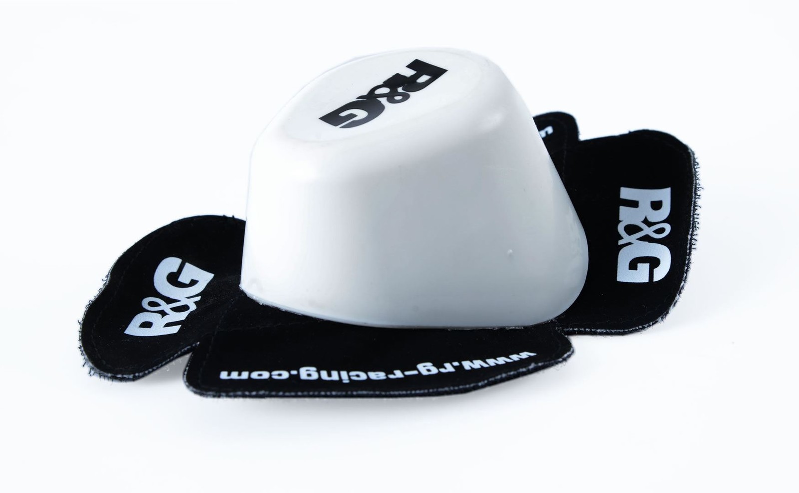 R&G Knee Sliders Wet Style White Aero Sty (Pair Thicker Than Standard) Universal