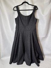 White House Black Market Women's Black Dress Size 14 Sleeveless Stretch
