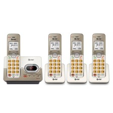 AT T EL52413 4-Handset Cordless Phone with 4 Handsets, Light Champagne