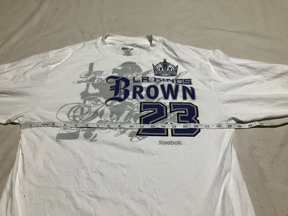 Camiseta Reebok LA Kings Dustin Marrón #23 Blanca Adulto Talla M NHL Hockey Tee Foto 4 de 4