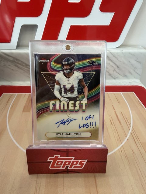 2025 Topps NFL Finest Kyle Hamilton SuperFractor 1/1 On Card Auto Inscription 💎