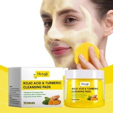 Turmeric Kojic Acid Exfoliating Pads, Gentle Brightening Face Pads for Glow