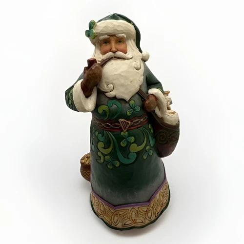 Jim Shore 2011 #4022923 Irish Tradition Santa Pot of Gold Figure 11” ** As Is**