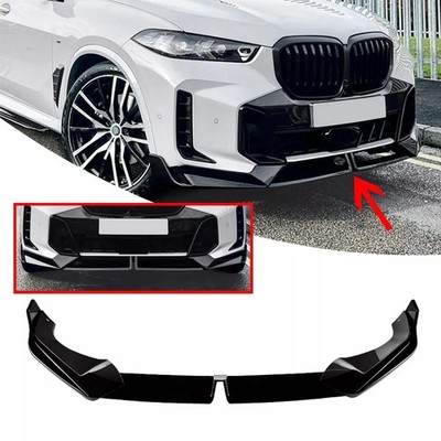 MP Style Gloss Black Front Bumper Lip Spoiler For 24-26 BMW X5 G05 M Sport LCI