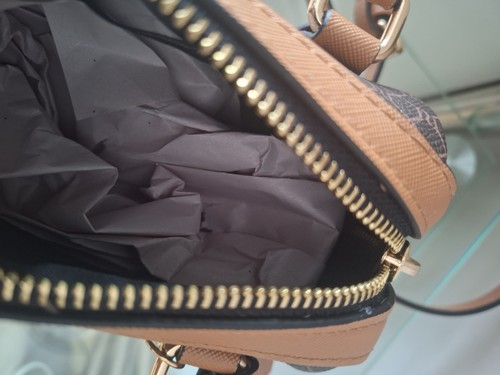 River Island Brown Mini Bowler Bag with Shoulder Strap BNWOT - Picture 7 of 7